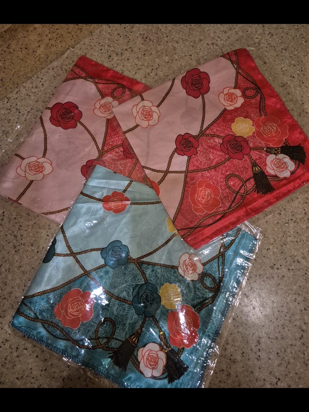 💥💥50% OFF These Floral Print Scarves in Red, Pink & Teal. NWT!   "SEND A LIKE"